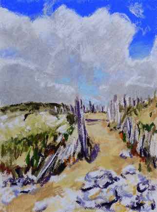 “Path over the Dunes”,
pastel on paper, 31cm x 23cm
SOLD “Path over the Dunes”,
pastel on paper, 31cm x 23cm
SOLD